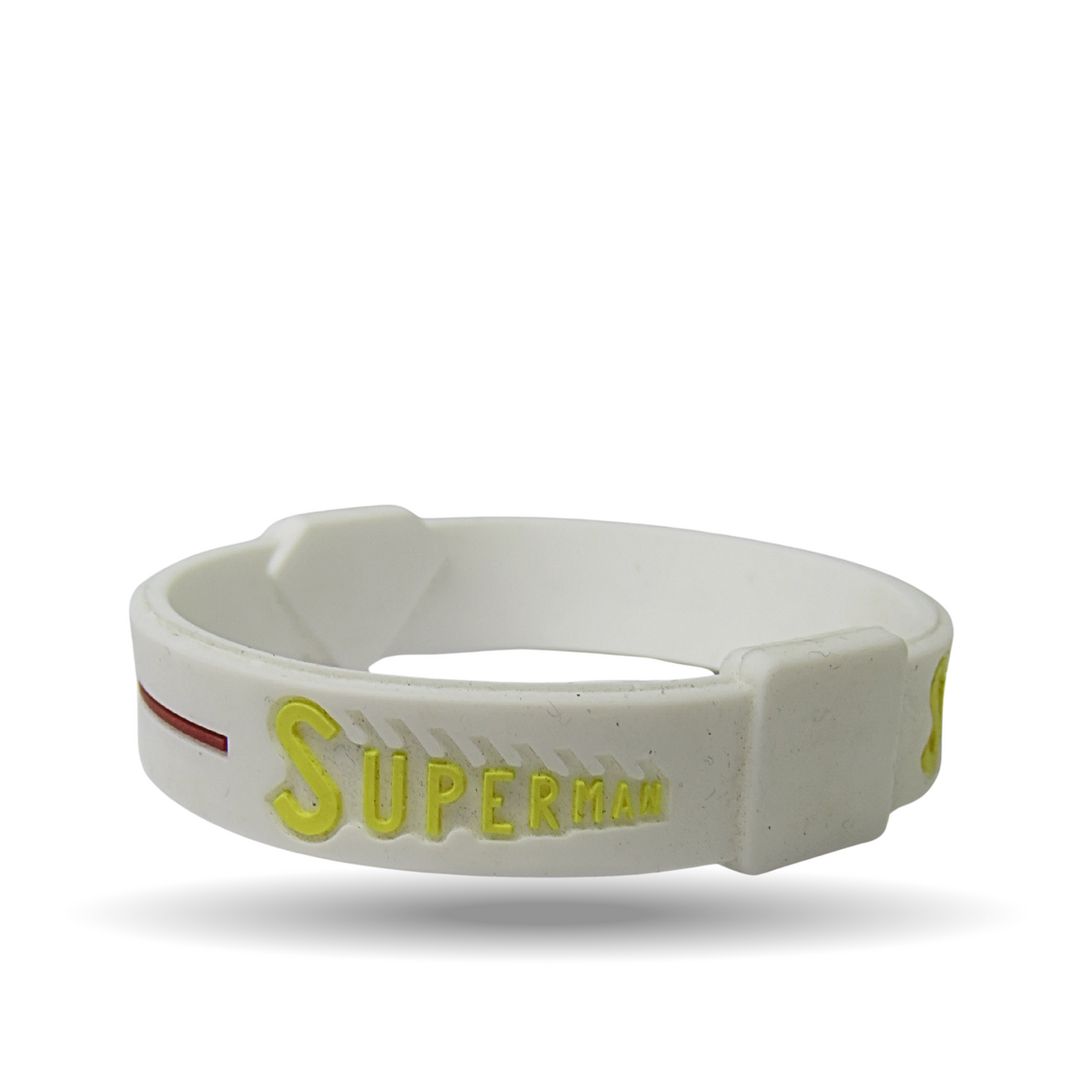 Superman Bracelet | Silicone Band | White