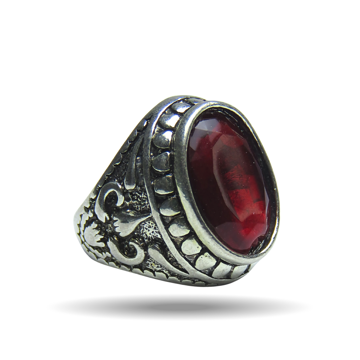 Turkish Vintage Ring | 925 sterling silver | Red