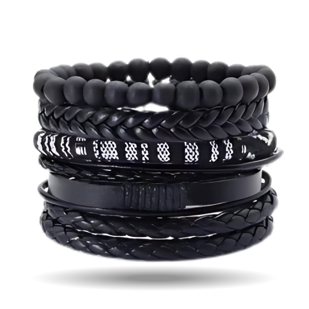 Pack Of 4 | European Vintage Premium Quality | Leather Bracelet