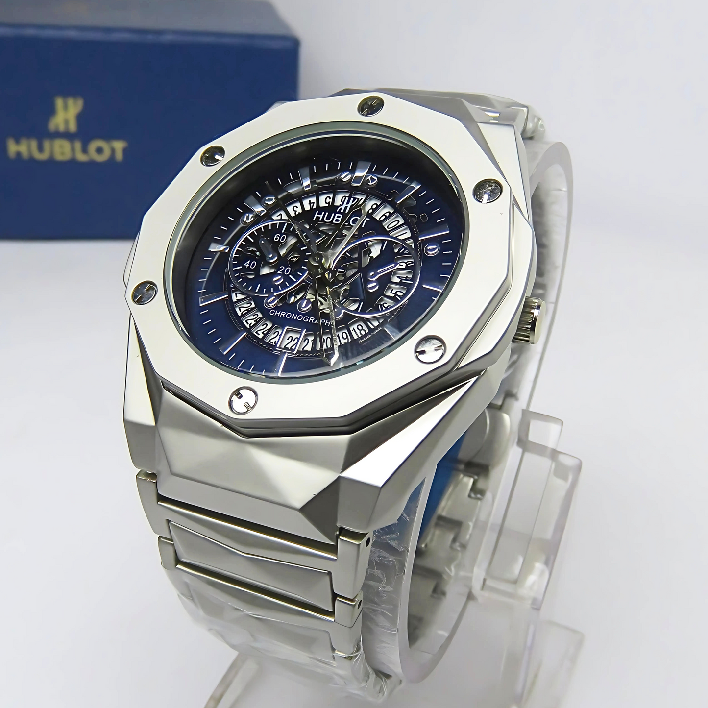 Hublot Diamond Cut | Master Watch | Navy Blue