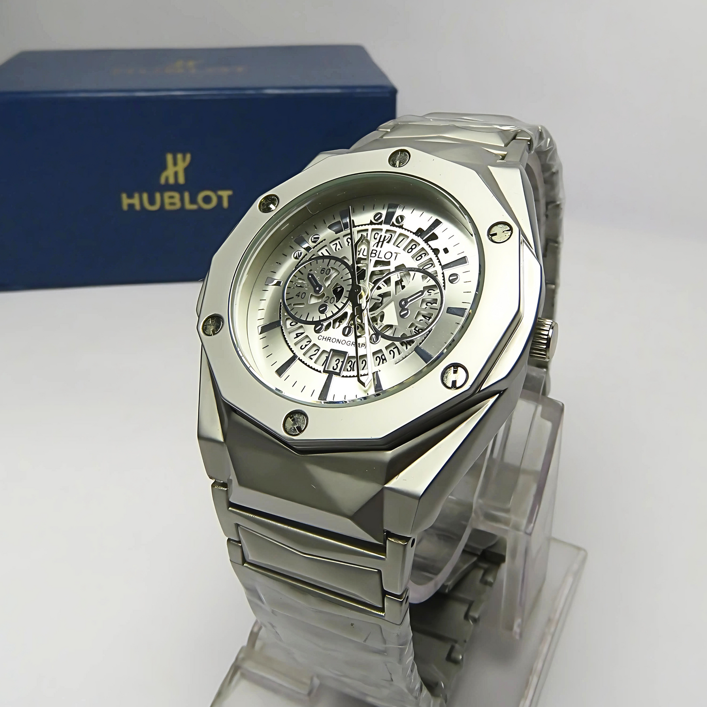 Hublot Diamond Cut | Master Watch | White