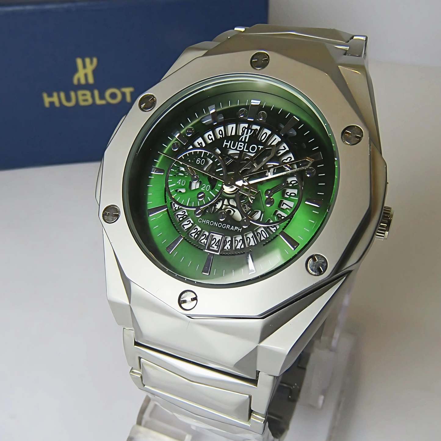 Hublot Diamond Cut | Master Watch | Green