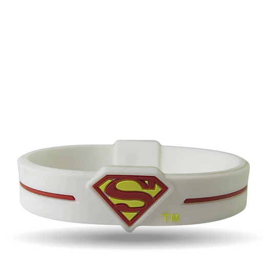 Superman Bracelet | Silicone Band | White