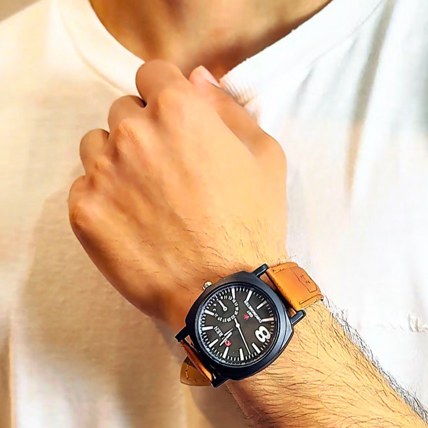 7 in 1 Premium Men's Gift Set – Watch, Ring, Wallet, Bracelet, Turkish Ring, T-Chain, Shadow Octane Necklace