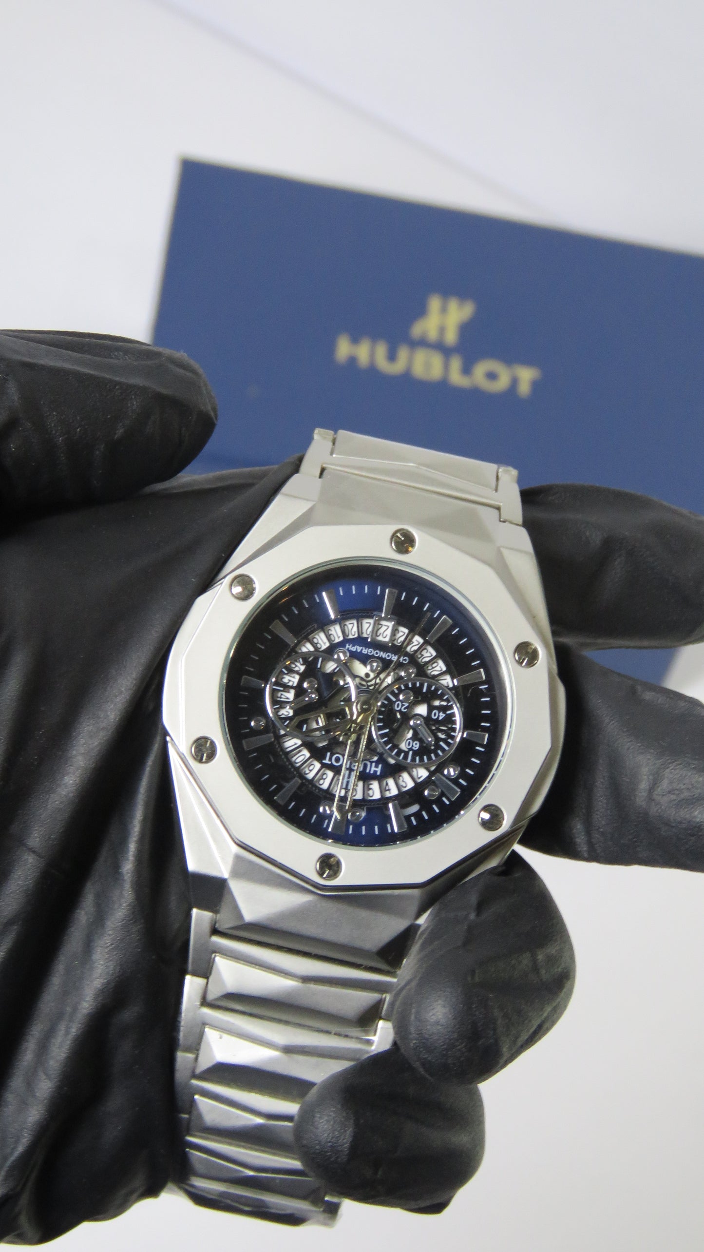Hublot Diamond Cut | Master Watch | Navy Blue