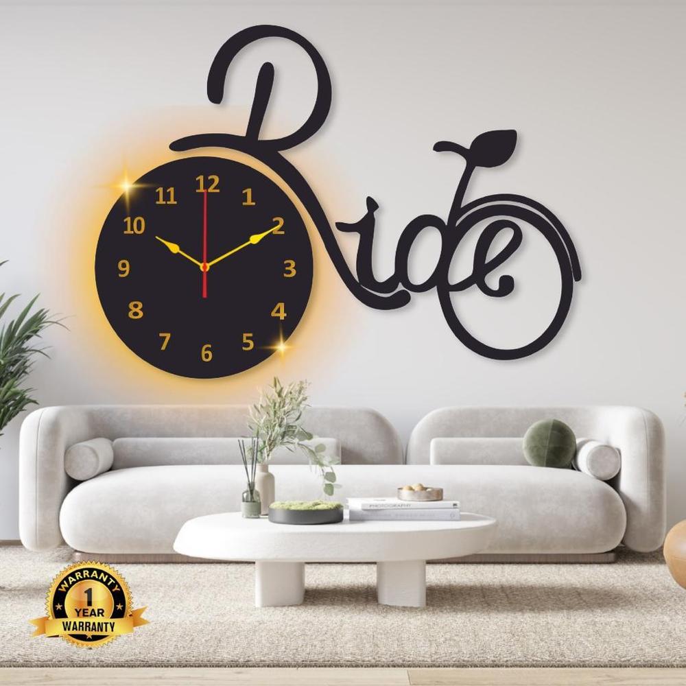 Bicycle Design Laminated | Wall Clock | With Light