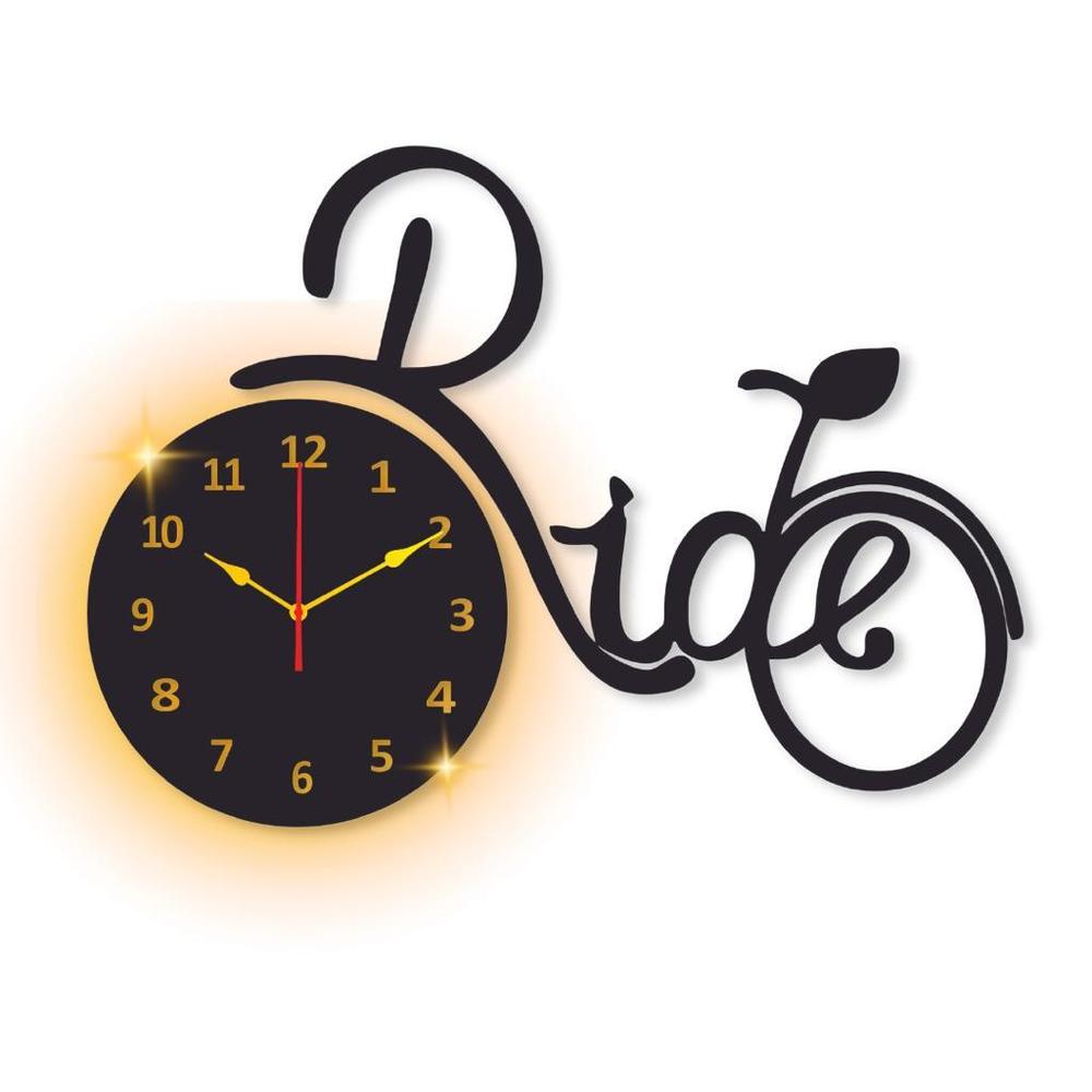 Bicycle Design Laminated | Wall Clock | With Light
